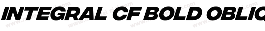 Integral CF Bold Oblique字体转换